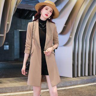 Rhinestone Single-button Coat