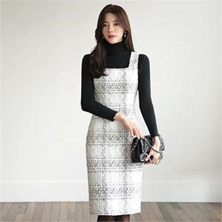 Tall Size Square-neck Sleeveless Dress