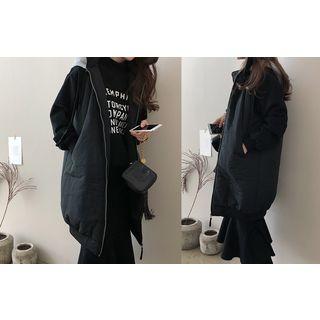 Zip-up Hooded Padded Vest