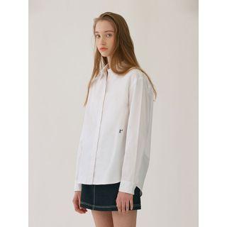 Logo-embroidered Oxford Shirt White - One Size