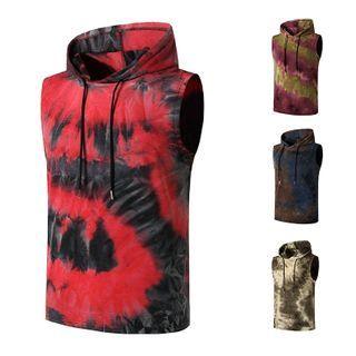 Hooded Tie-dyed Tank Top
