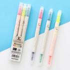 Set Of 3: Dual Color Highlighter Red & Yellow & Blue - One Size