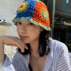 Color-block Cut-out Bucket Hat Multicolor - M (56-58cm)