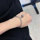 Stainless Steel Bead & Chain Bracelet