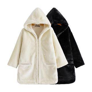 Hooded Zip-up Fleece Coat