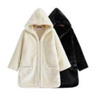 Hooded Zip-up Fleece Coat