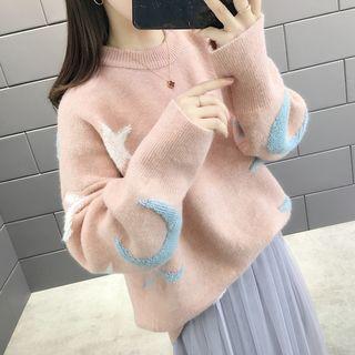 Jacquard Fluffy Sweater