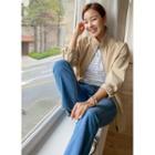 Stand-collar Flap Windbreaker