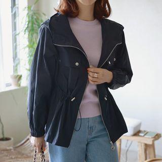 Hooded Lightweight Short Parka