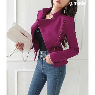 Stand-collar Vivid Moto Jacket