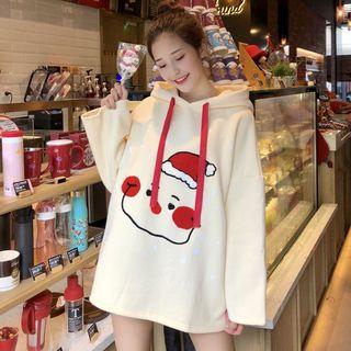 Christmas Patterned Pom Pom Hoodie