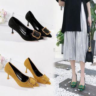Buckled Kitten Heels