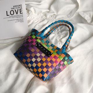 Multi-color Woven Tote Bag