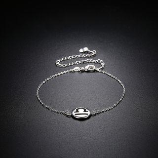 Fashion Simple Zodiac Libra Anklet Silver - One Size