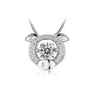 925 Sterling Silver Zodiac Pig Pendant With Necklace