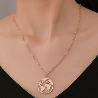Couple Matching Perforated Globe Pendant Necklace