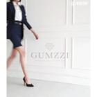 Slit-side Pinstriped H-line Skirt