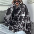 Long-sleeve Tie-dye Chain Shirt