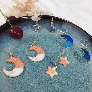 Moon & Star Dangle Earring