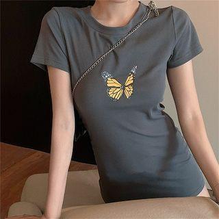 Butterfly Short-sleeve Dress