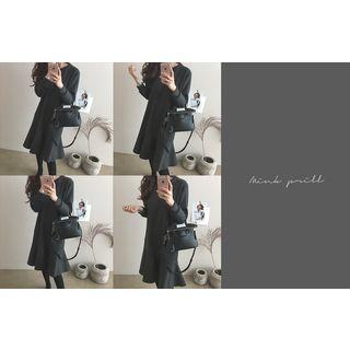 Ruffle-hem Fleece-lined Dress