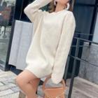Tie-waist Round Neck Sweater