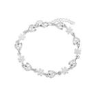 Fashion 925 Sterling Silver Snowflake And Heart-shaped Bracelet