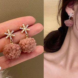Sterling Silver Pom Pom Drop Earring
