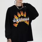Fire Print Pullover