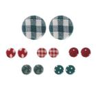 Fabric Button Earring (various Designs)