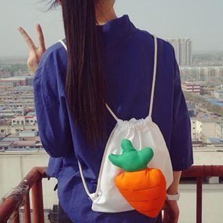 Carrot / Strawberry Accent Drawstring Backpack