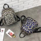Leopard Print Mini Backpack