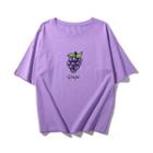 Grape Print Short-sleeve T-shirt