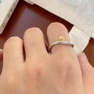 Bead Ring K807 - 1 Pc - Silver & Gold - One Size