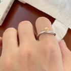Bead Ring K807 - 1 Pc - Silver & Gold - One Size