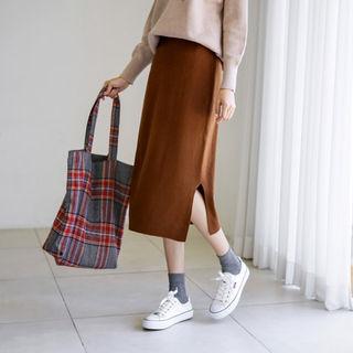 H-line Midi Knit Skirt