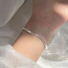 Curved Bangle Sl0593 - Silver - One Size