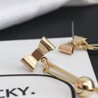 Alloy Hoop & Bead Dangle Earring As Shown In Figure - One Size