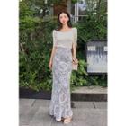 Floral Floor-length Skirt