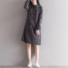 Long Sleeve Plaid Dress