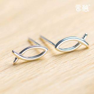 Sterling Silver Fish Earring