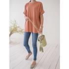 Shirred-sleeve Cotton Top