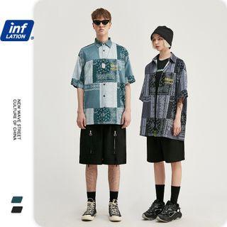 Unisex Printed Loose Shirt