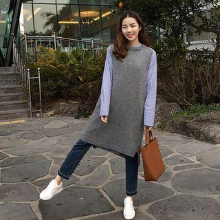 Round-neck Long Knit Vest