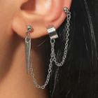 Cone Chained Alloy Cuff Earring
