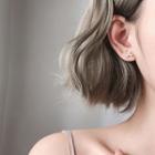 Flower 925 Sterling Silver Stud Earring As Shown In Figure - One Size