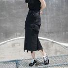Midi Straight-fit Cargo Skirt