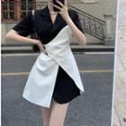 Short Sleeve Lapel Slim Fit Dress
