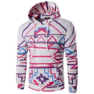 Hooded Patterned Pullover