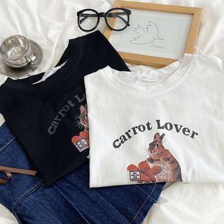Rabbit Print Cropped Tank Top